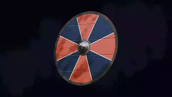 Viking shield 1 - Freshforged Low-poly 3D model