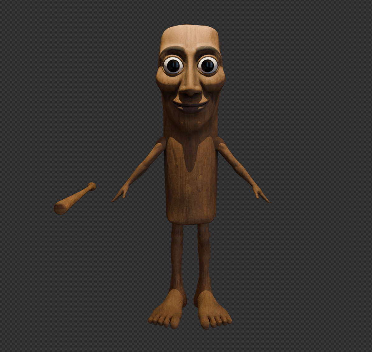 TungTungTung Sahur Italian BrainRot Model Low-poly 3D model_3