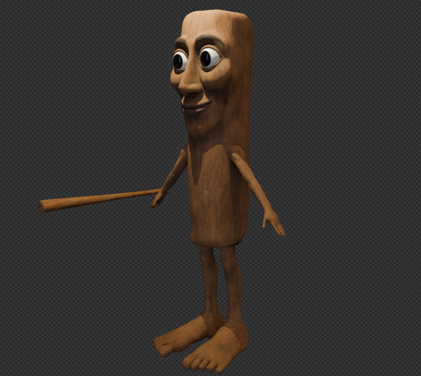 TungTungTung Sahur Italian BrainRot Model Low-poly 3D model_2