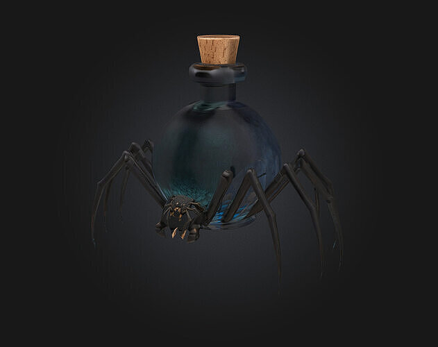 Arachnid Elixir  Venomous Power in a Vial 3D model