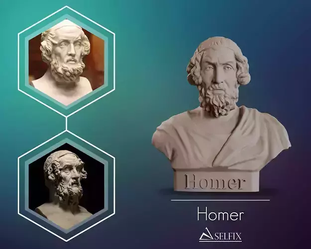 Homer Bust Sculpture 3D print model