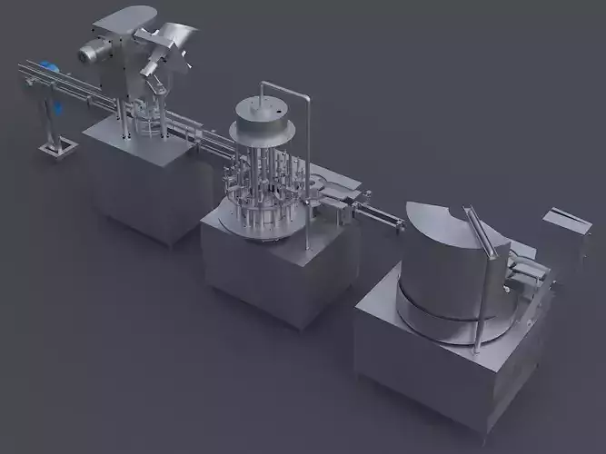 Regional cheese production line 3D model