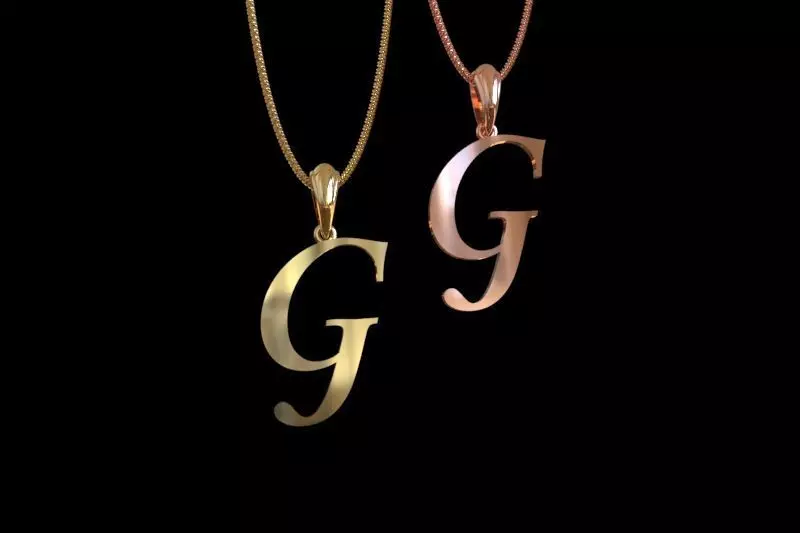 Letter G NECKLACE 3D print model