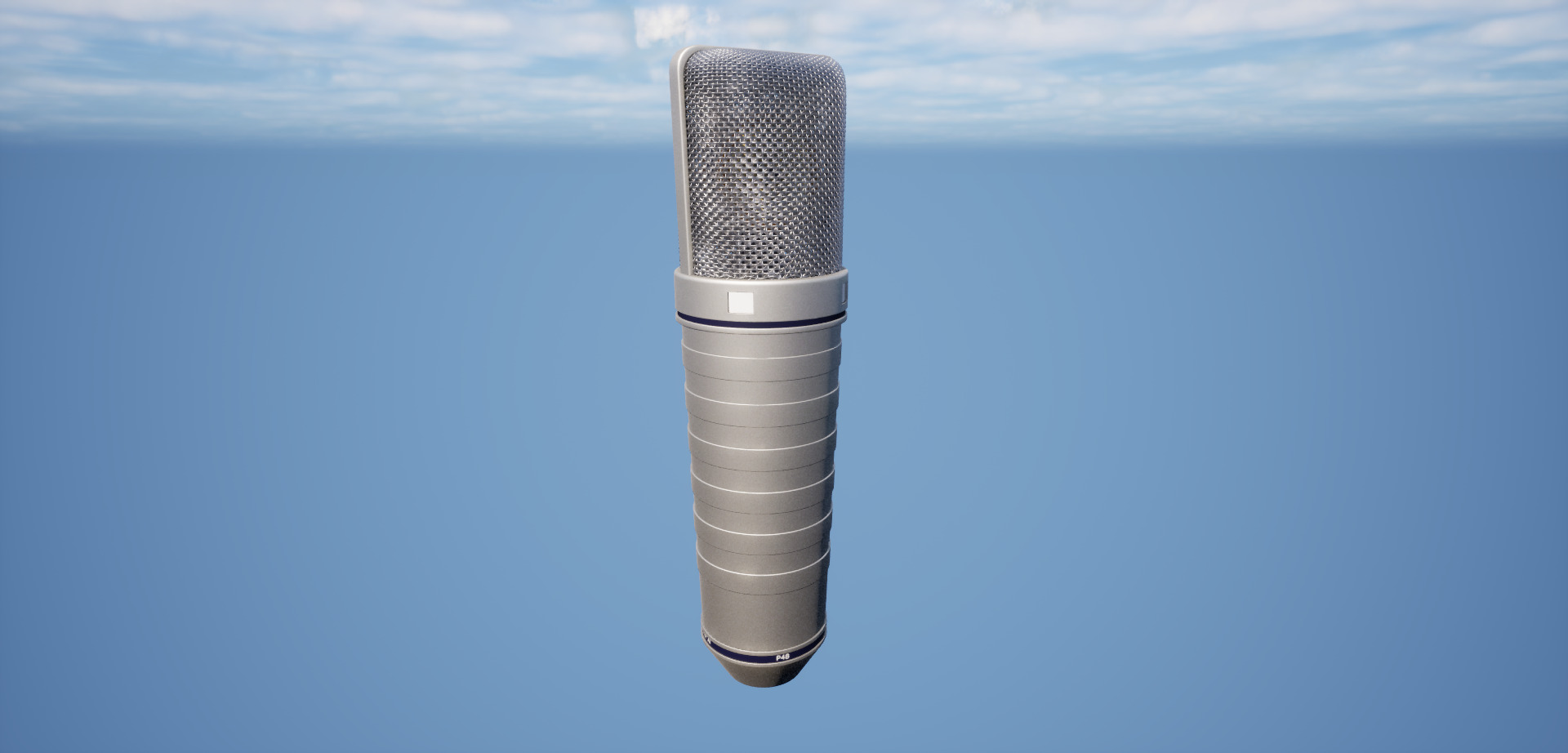 High Quality Studio Microphone - NewmannU87 3D model_2