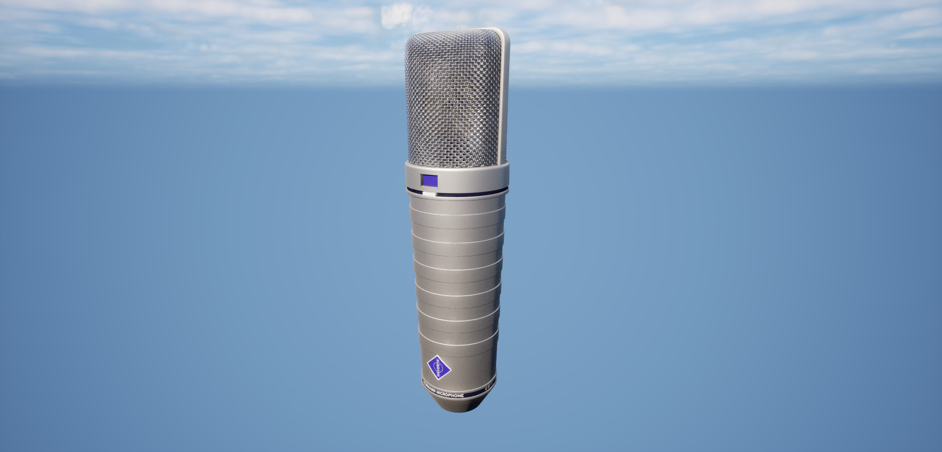 High Quality Studio Microphone - NewmannU87 3D model_1