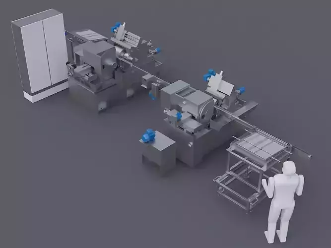 Fully automatic feeding system grinding production line