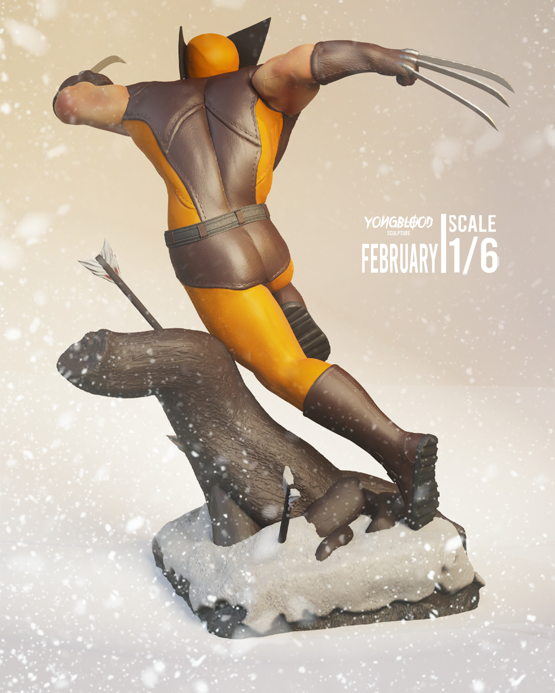 Wolverine STL - Yongblood Sculpture 3D print model_5