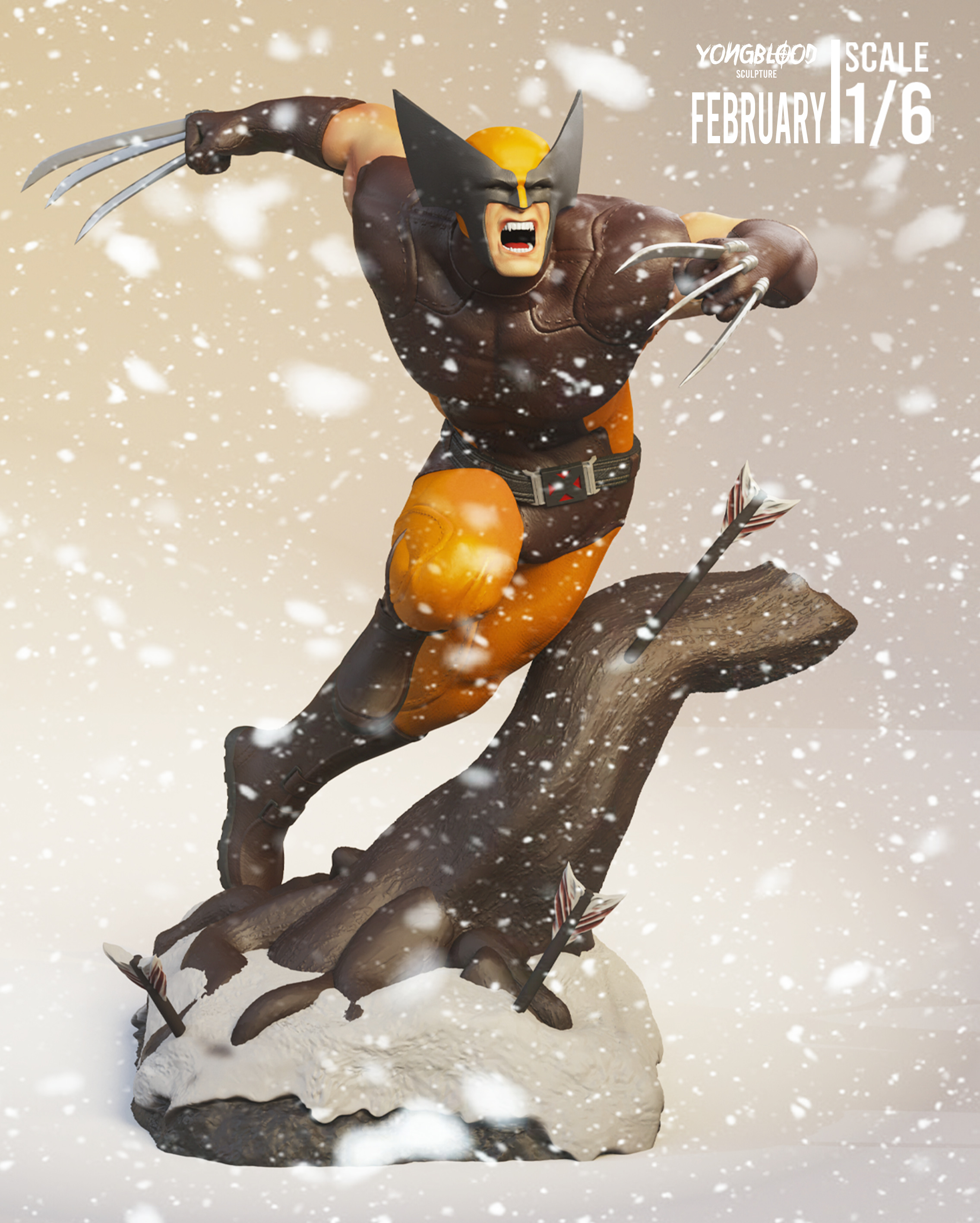 Wolverine STL - Yongblood Sculpture 3D print model_1