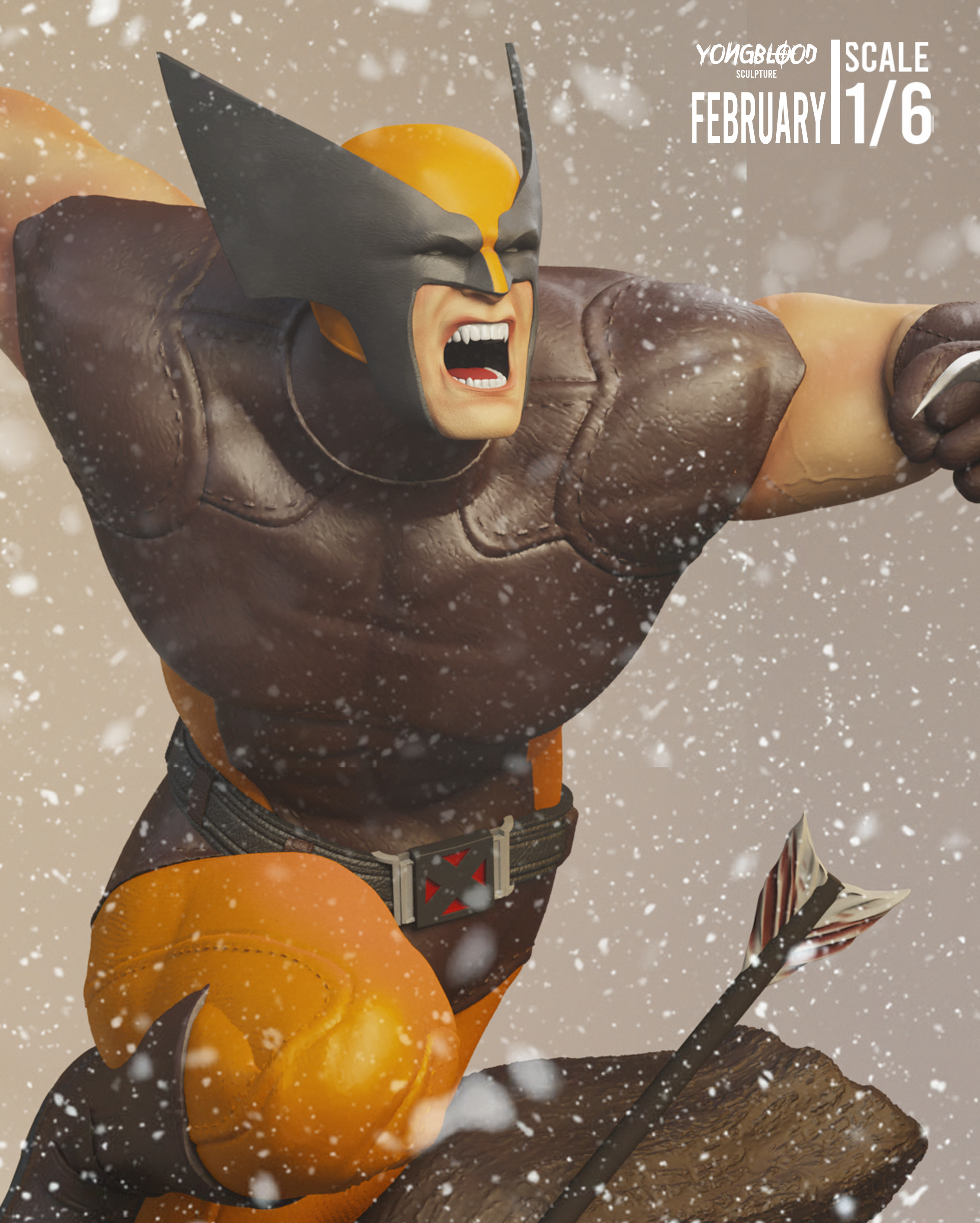 Wolverine STL - Yongblood Sculpture 3D print model_2