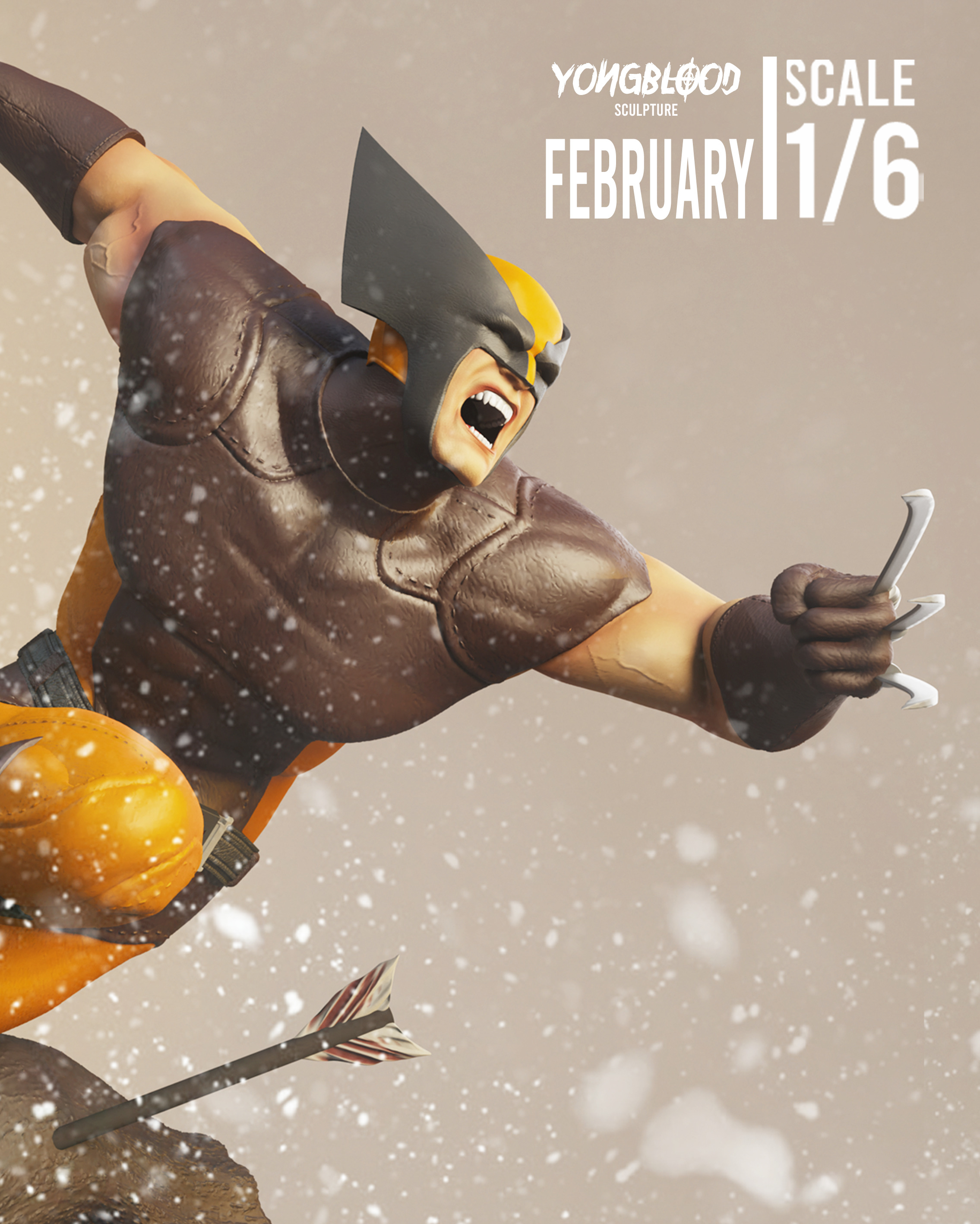 Wolverine STL - Yongblood Sculpture 3D print model_7
