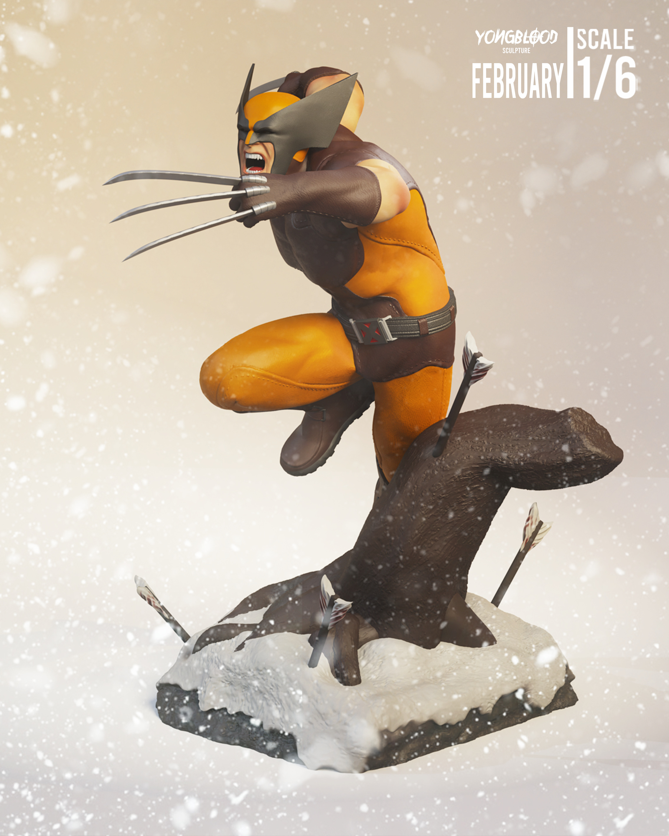 Wolverine STL - Yongblood Sculpture 3D print model_4