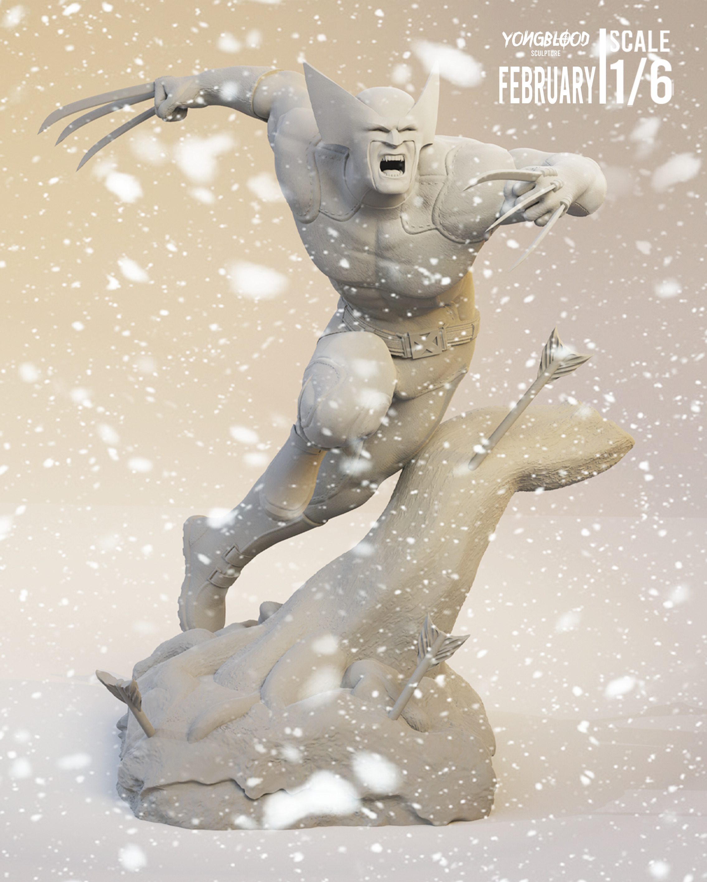 Wolverine STL - Yongblood Sculpture 3D print model_8