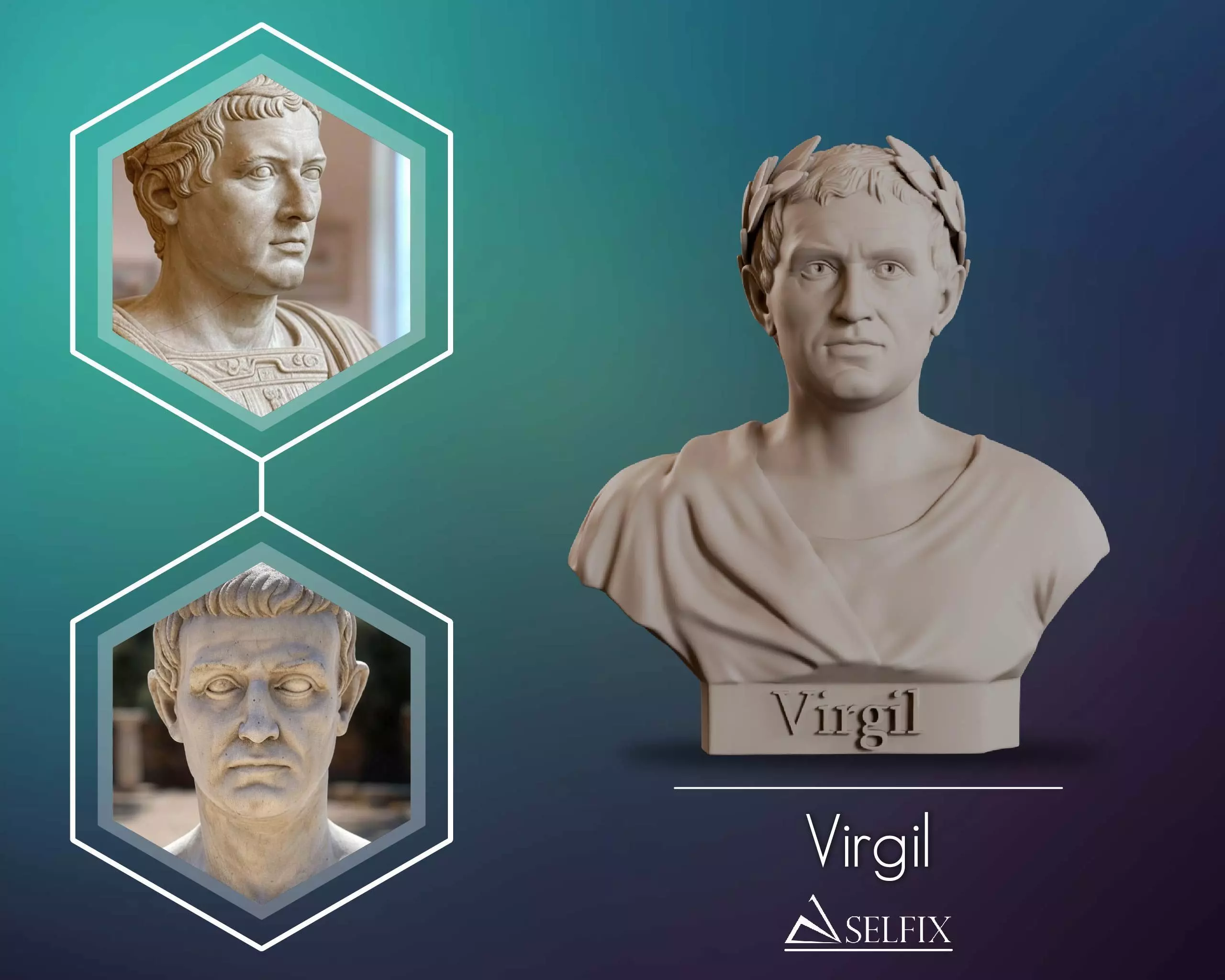 Virgil Bust Sculpture 3D print model