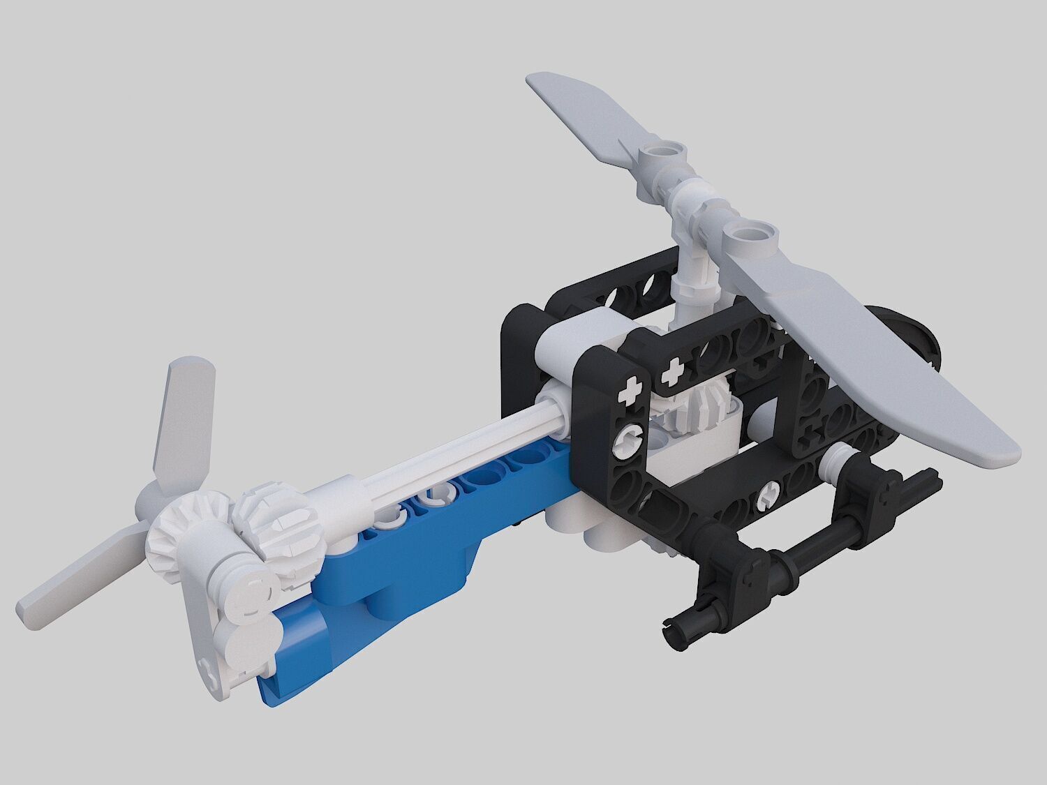 Lego helicopter 3D model_1