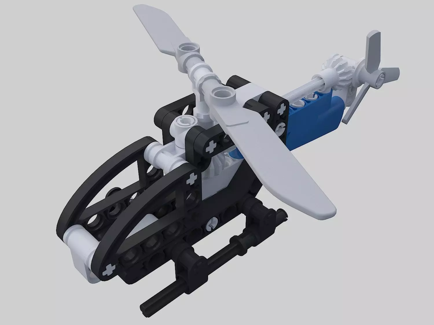 Lego helicopter 3D model_0