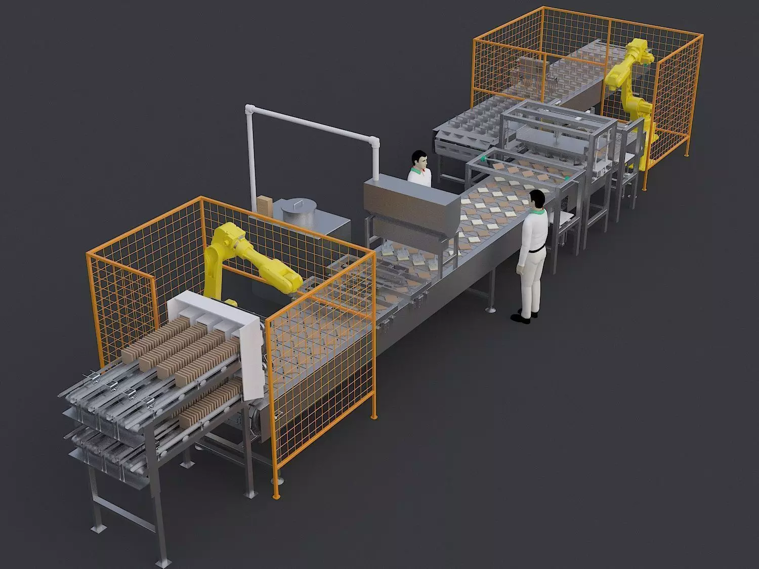 Sandwich Burger Production Line 3D model
