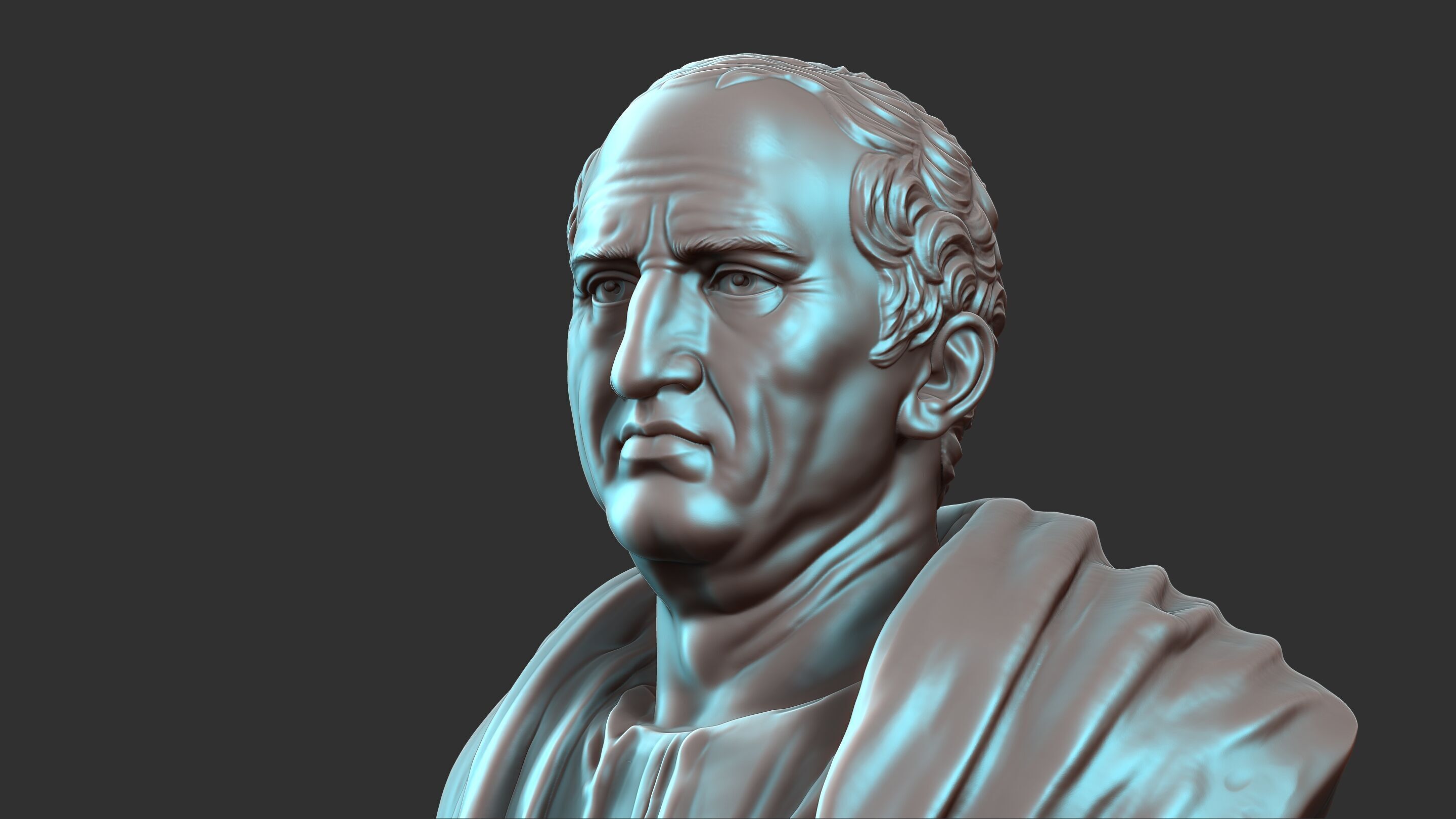 Cicero Bust Sculpture  3D print model_18