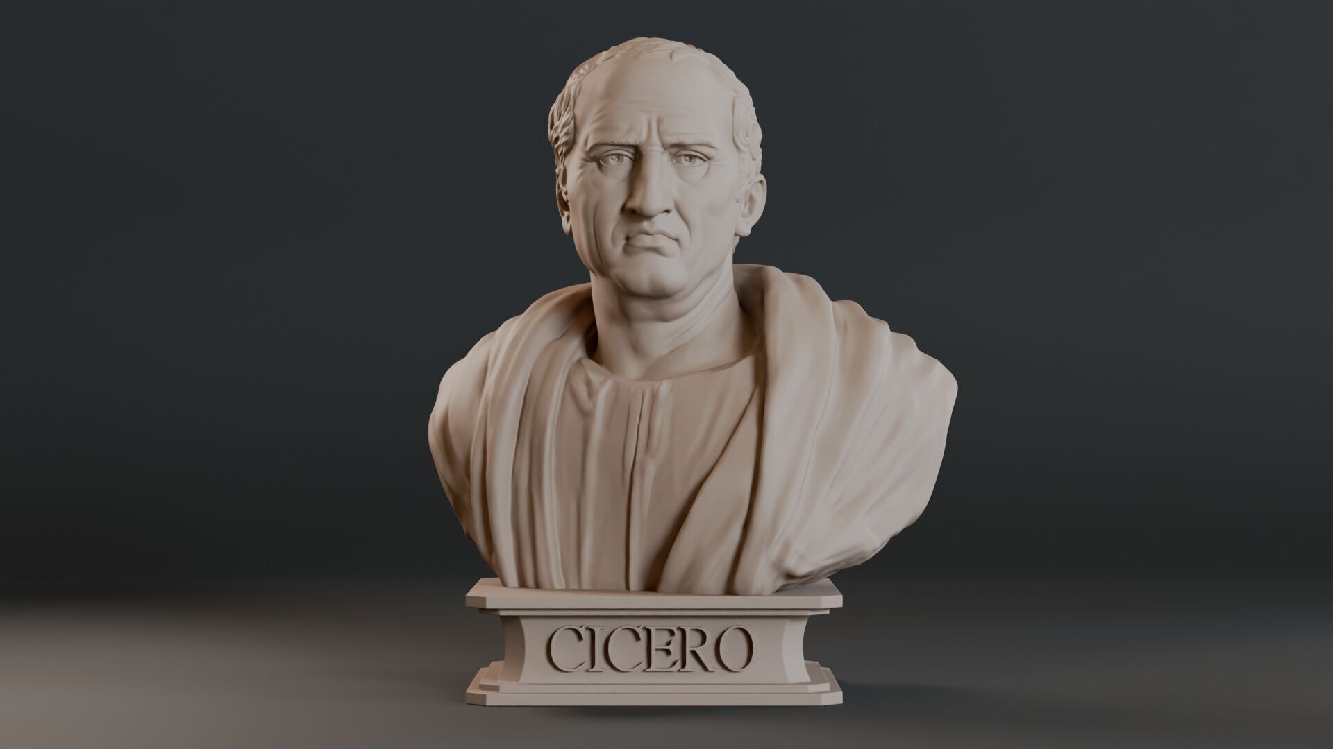 Cicero Bust Sculpture  3D print model_1
