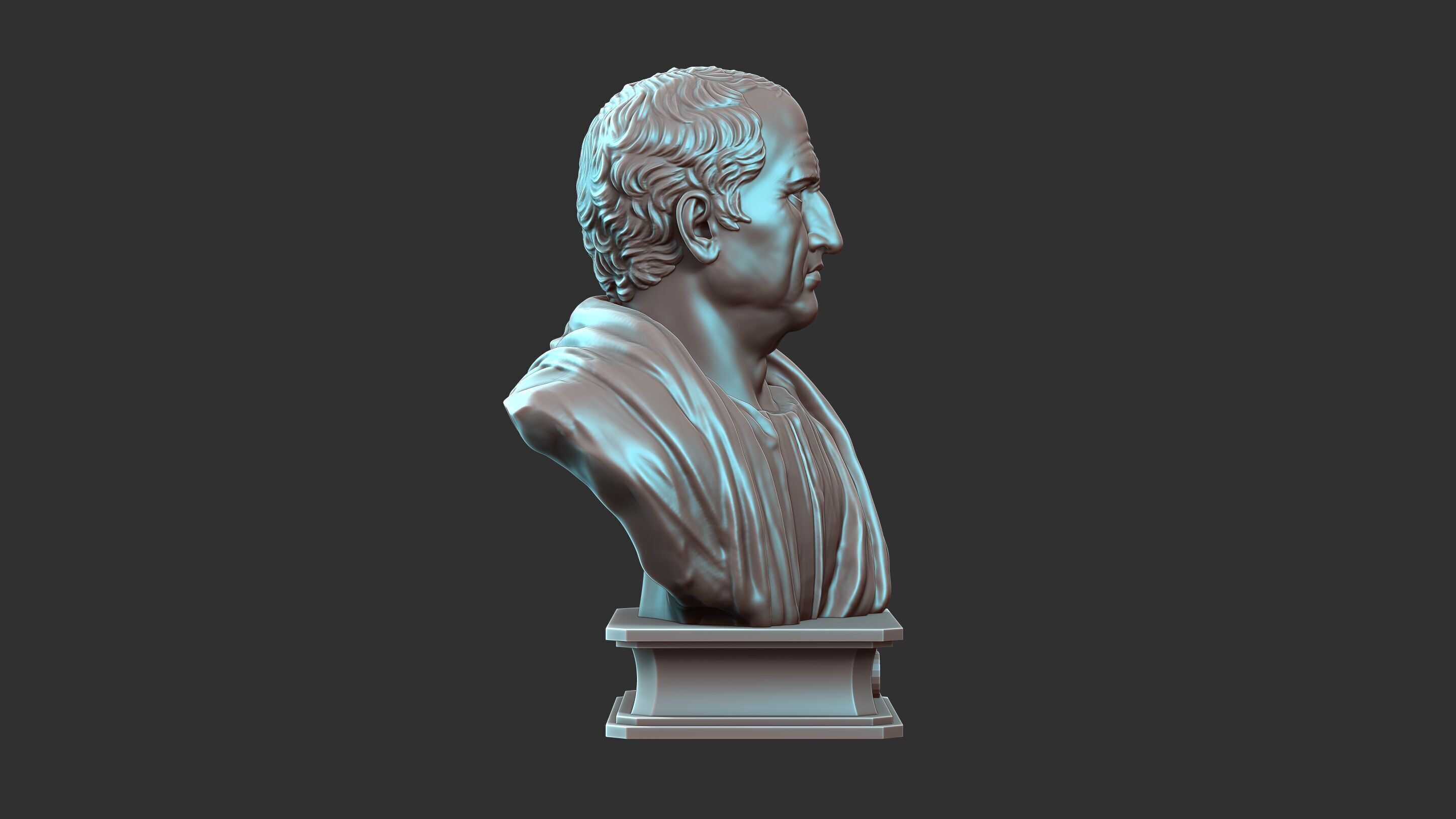 Cicero Bust Sculpture  3D print model_15