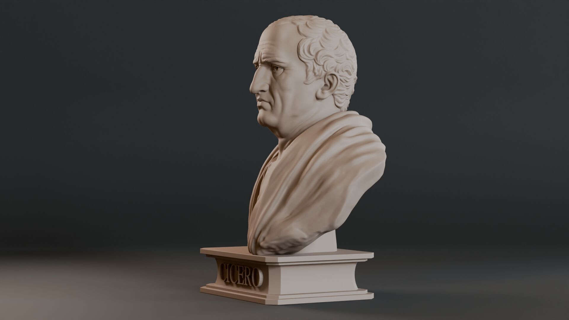 Cicero Bust Sculpture  3D print model_11