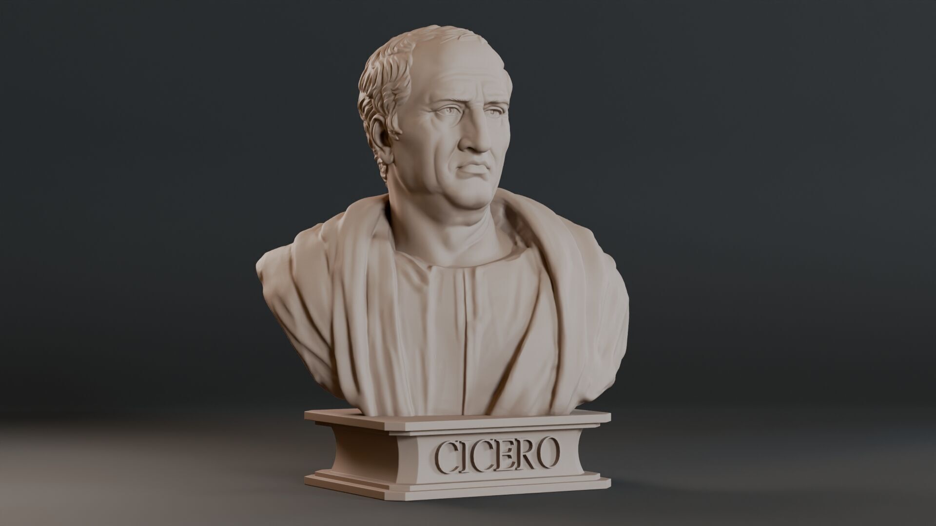 Cicero Bust Sculpture  3D print model_2