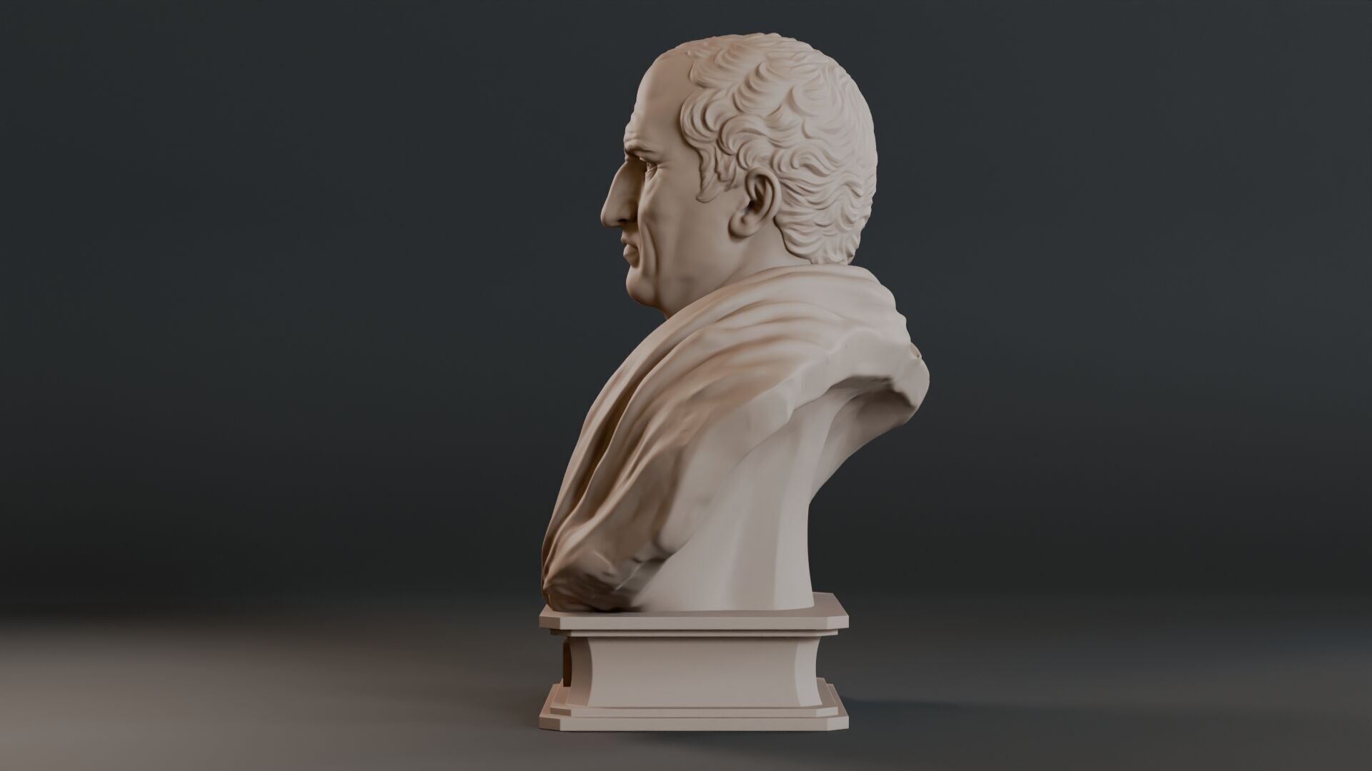 Cicero Bust Sculpture  3D print model_10