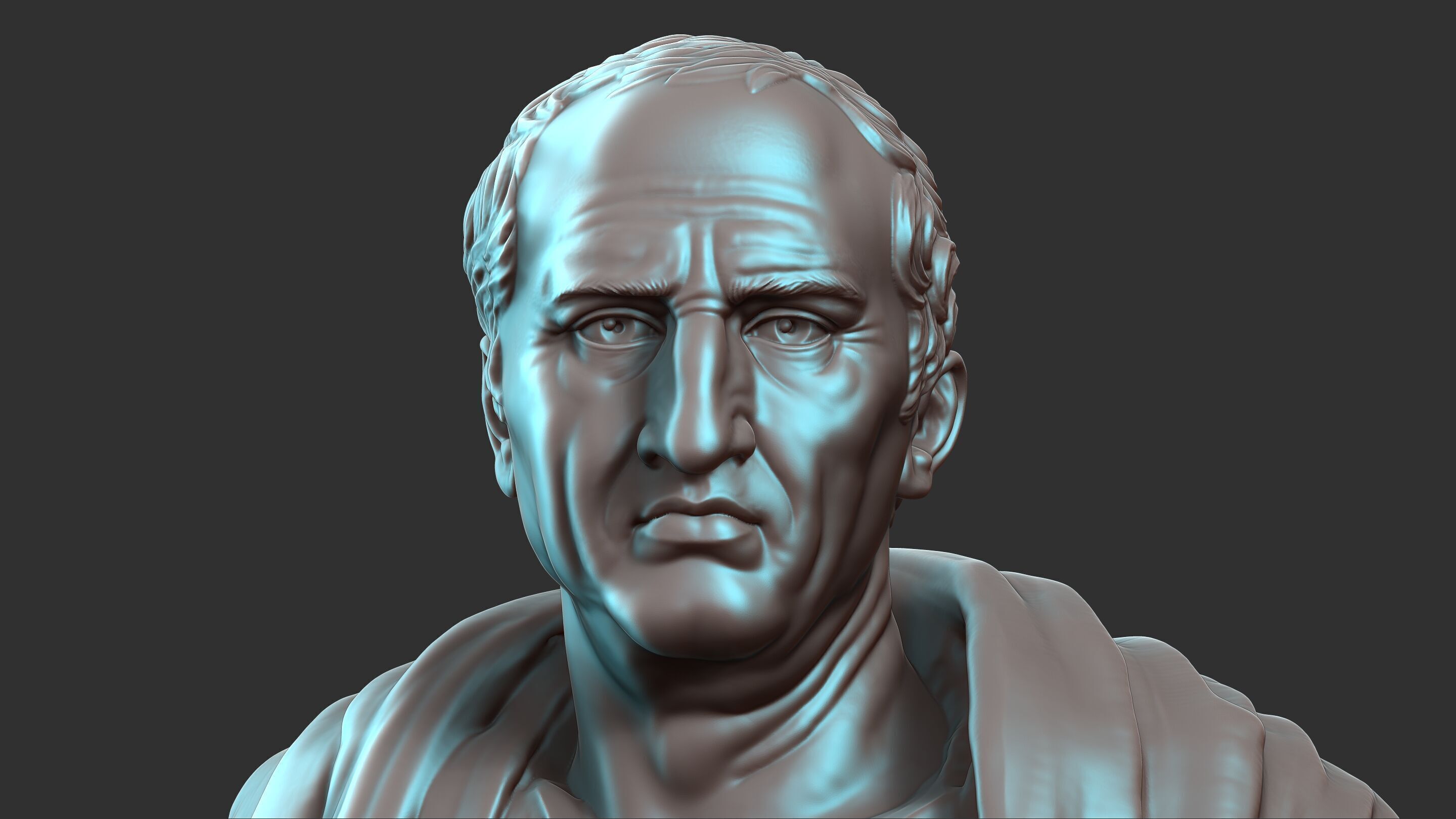 Cicero Bust Sculpture  3D print model_20