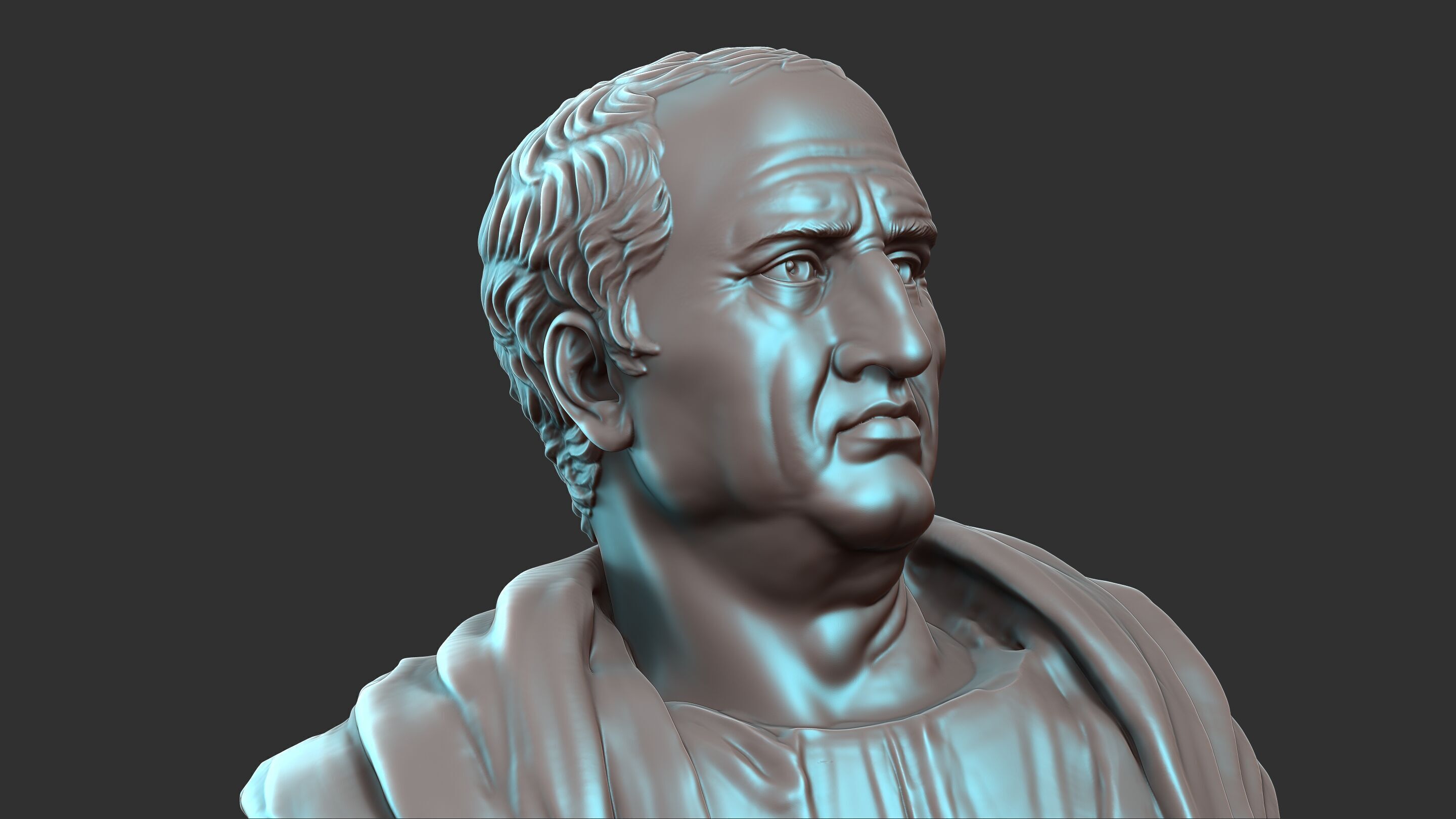 Cicero Bust Sculpture  3D print model_19