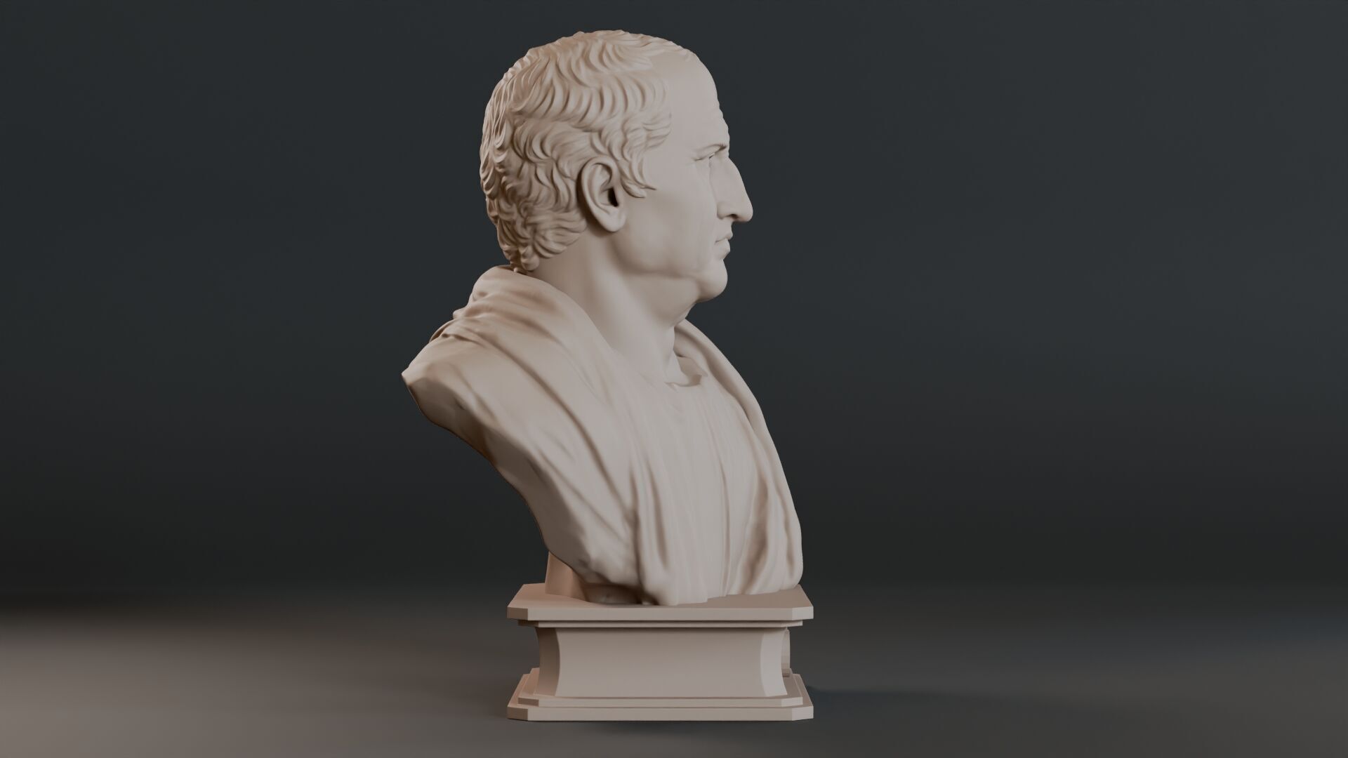 Cicero Bust Sculpture  3D print model_4