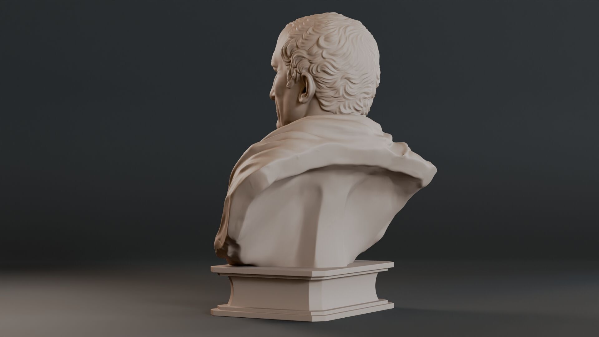 Cicero Bust Sculpture  3D print model_9