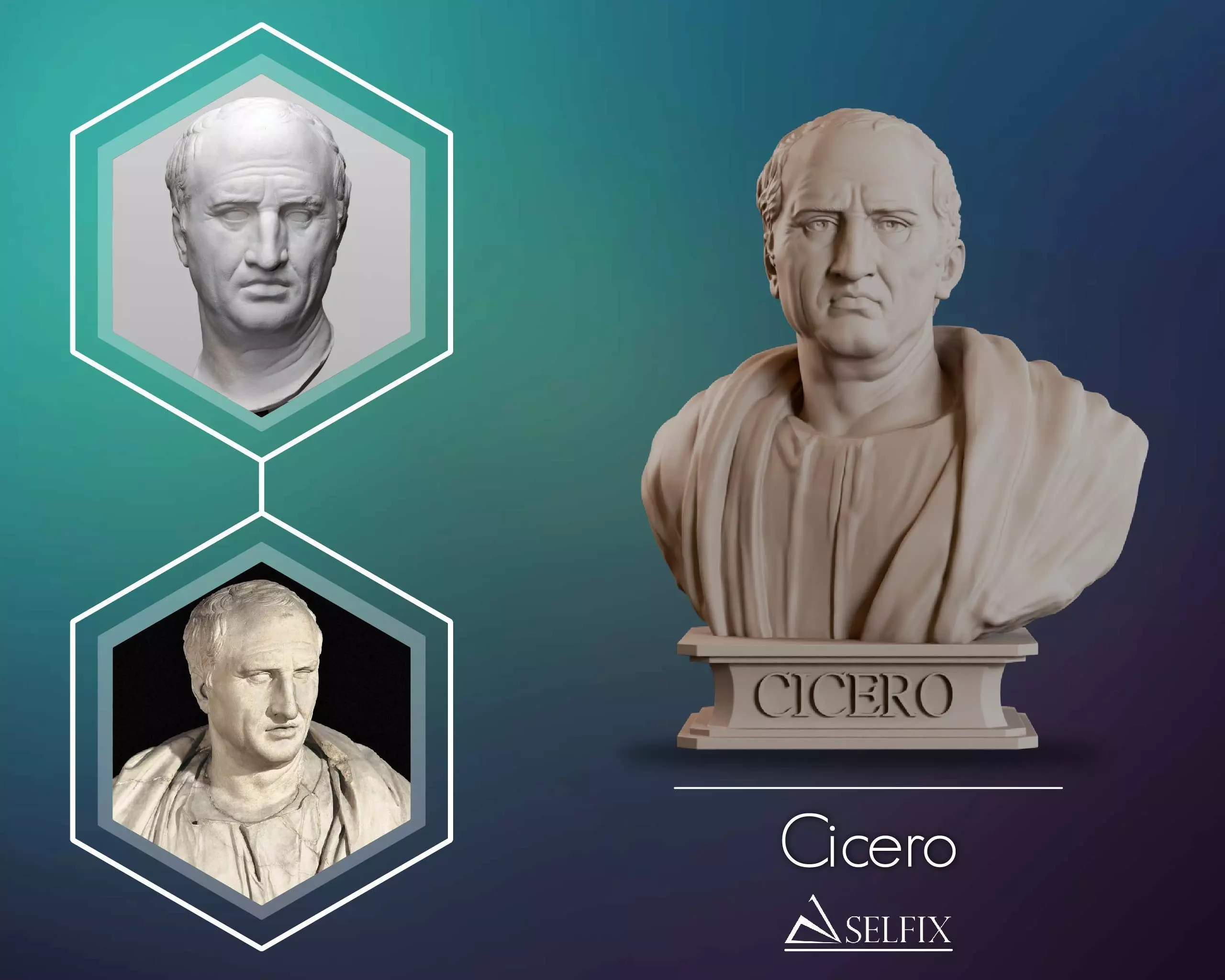 Cicero Bust Sculpture  3D print model_0