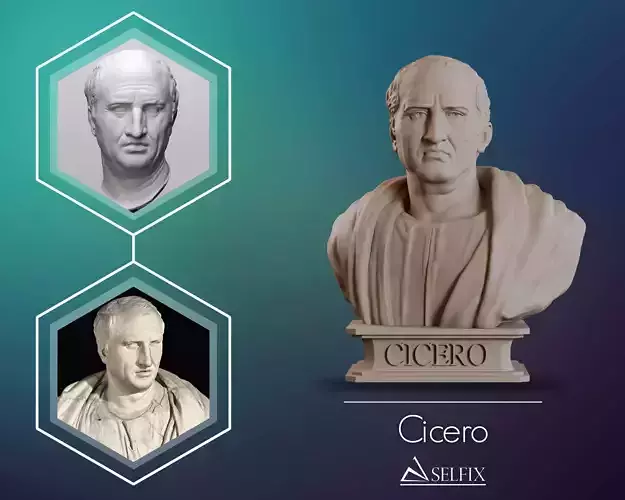 Cicero Bust Sculpture 
