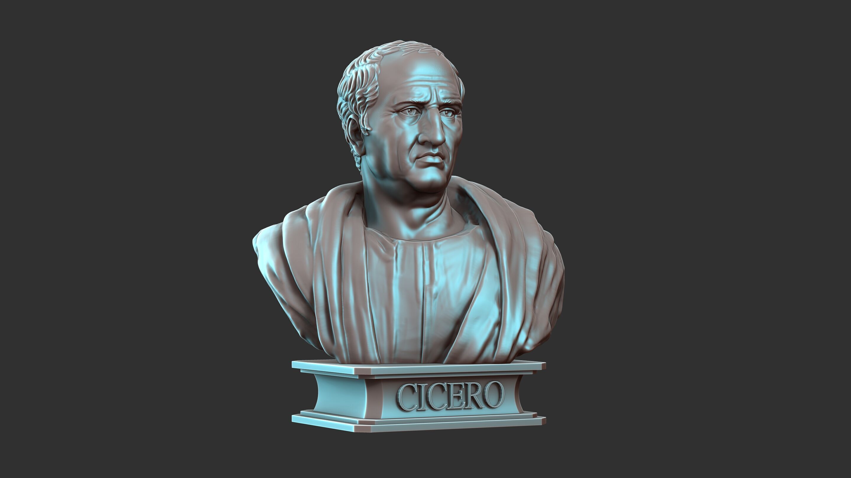 Cicero Bust Sculpture  3D print model_14