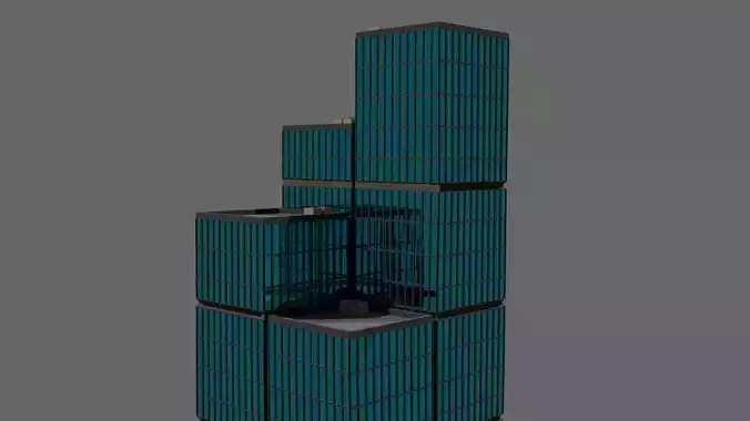 Modular Flow Skyscraper Free 3D model Modular Flow Skyscraper Free 3D model