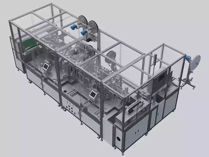 Testing production line 3D model