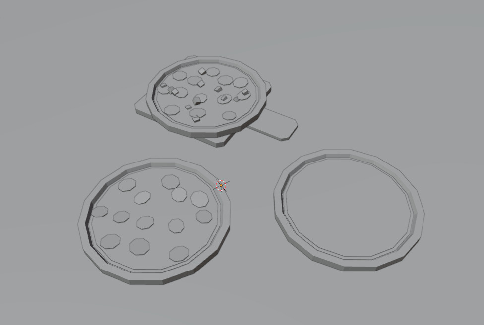 Lowpoly Pepperoni Pizza Asset Low-poly 3D model_3
