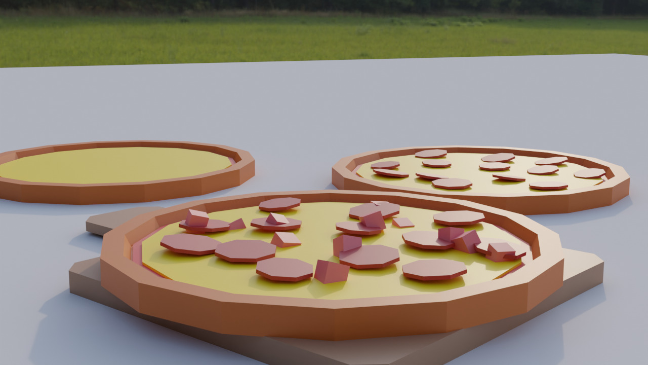 Lowpoly Pepperoni Pizza Asset Low-poly 3D model_2