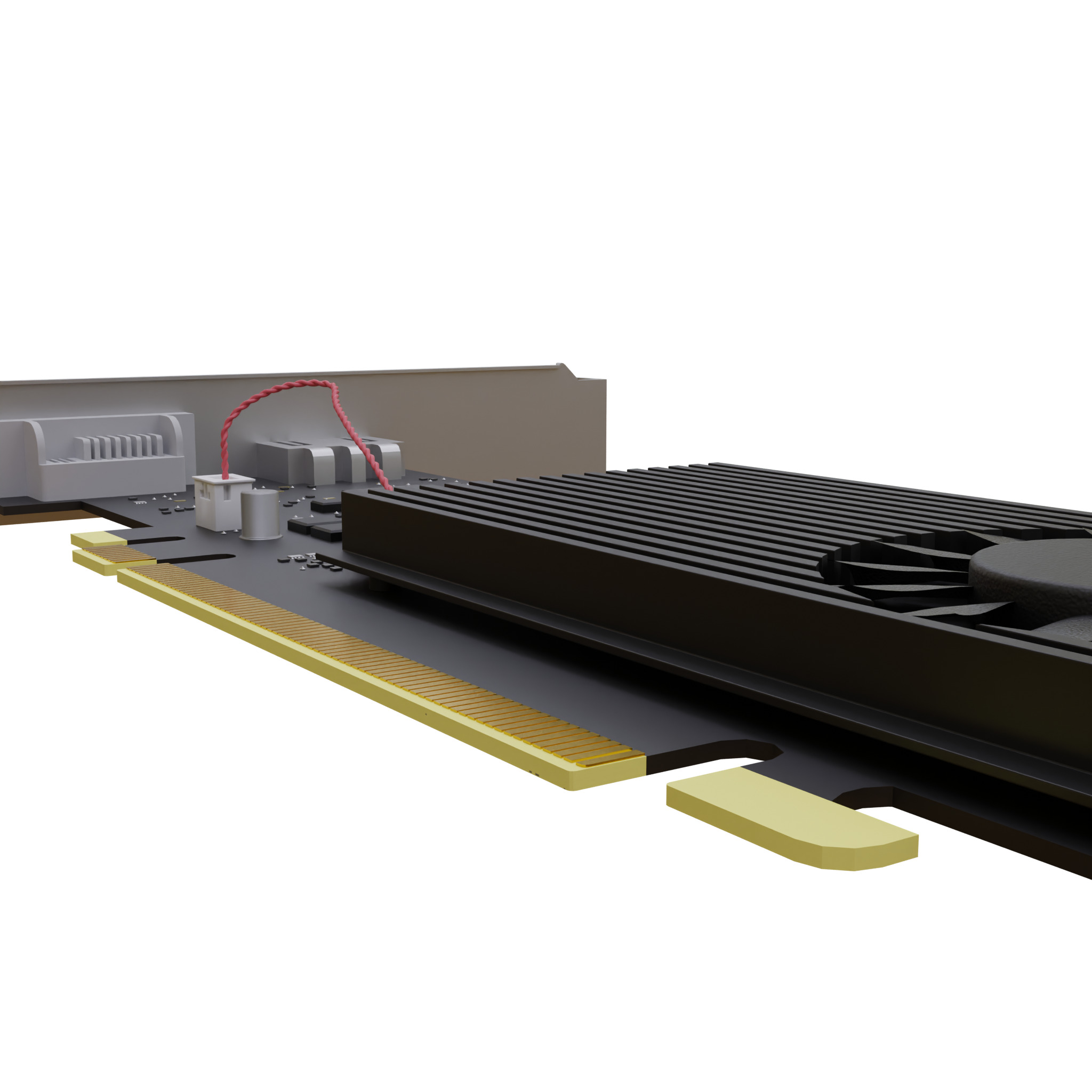 GT1030 Graphic card 3D model_5