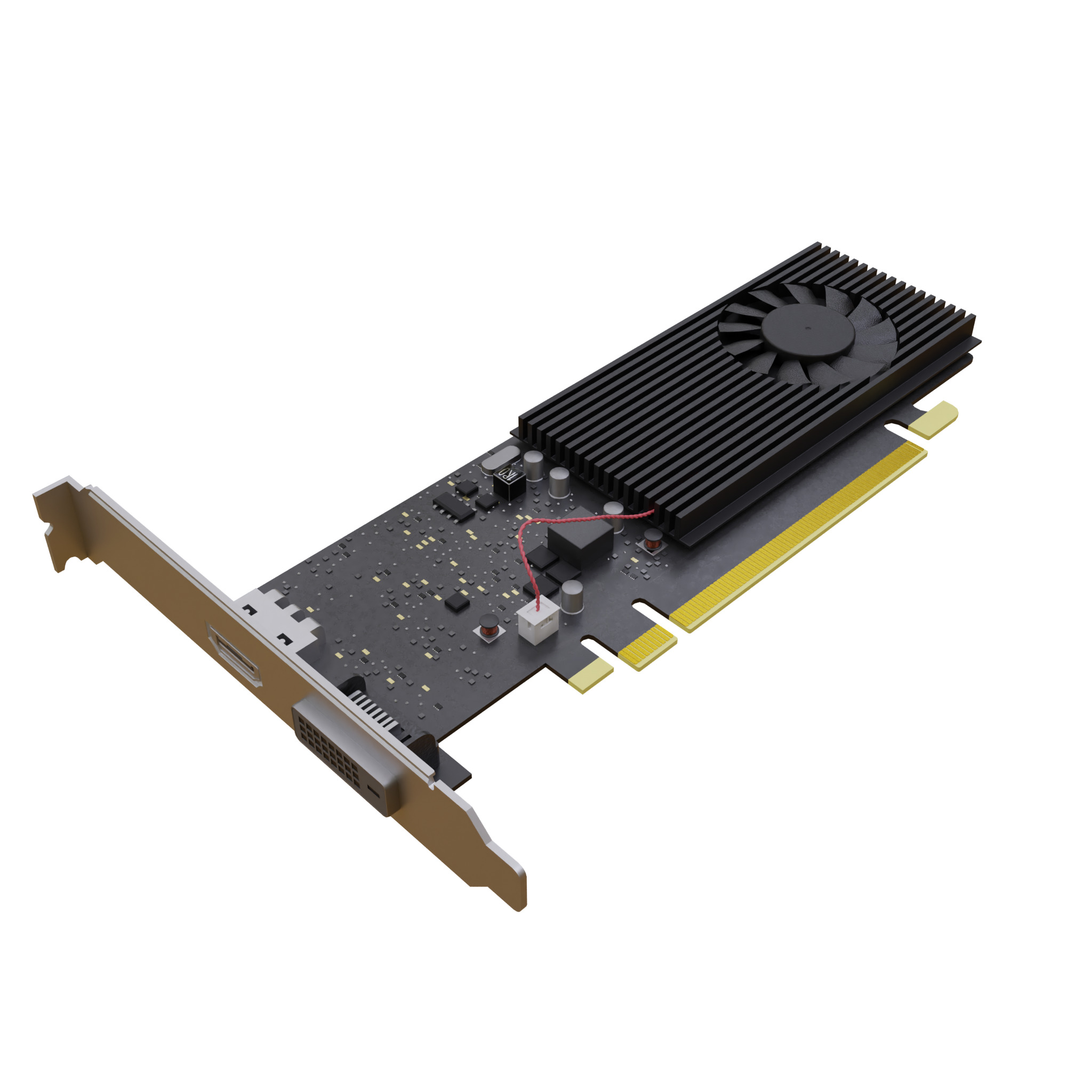 GT1030 Graphic card 3D model_2