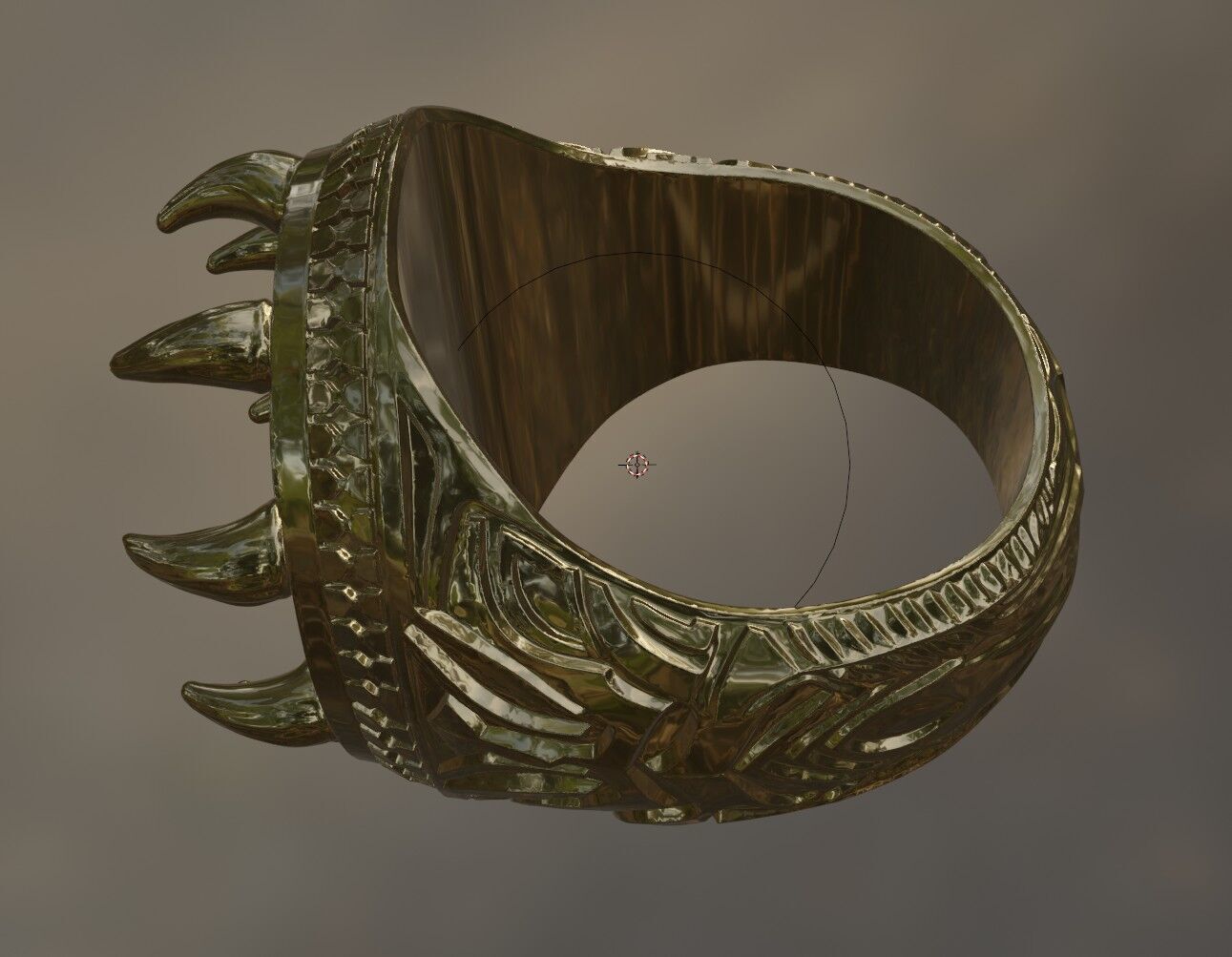Ring of Chaos enspired by daedra design from elder scrolls 3D print model_1