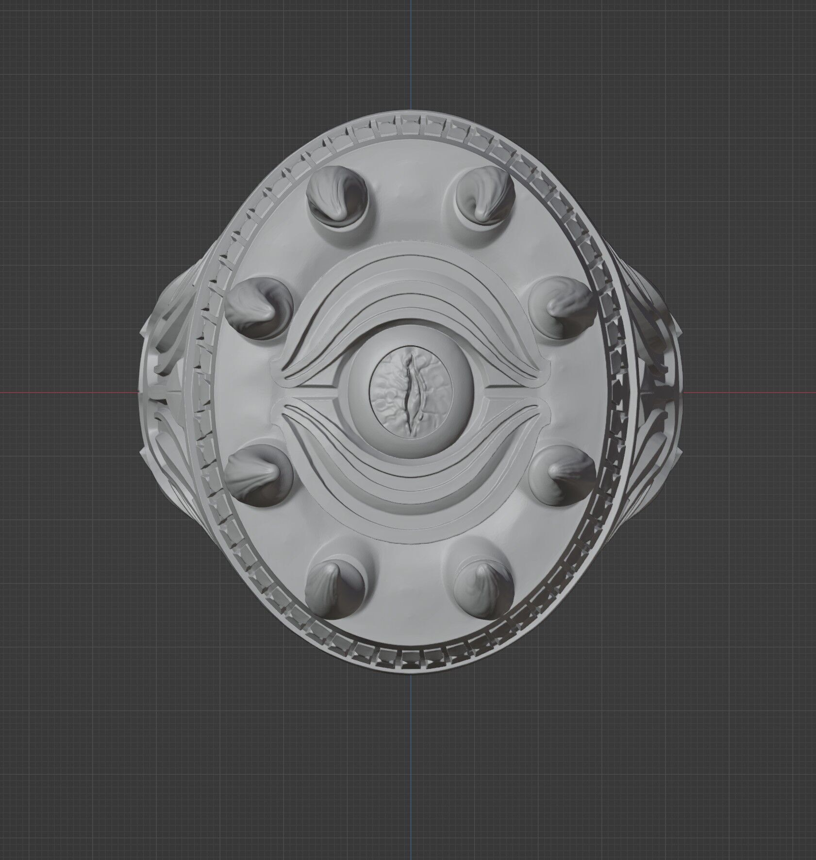 Ring of Chaos enspired by daedra design from elder scrolls 3D print model_2