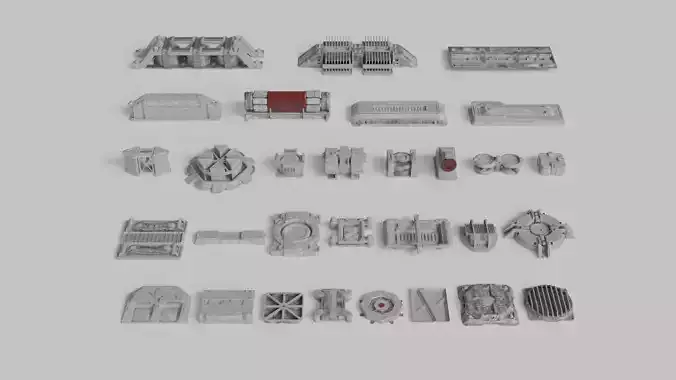 Sci Fi Parts Pack 30 Pieces