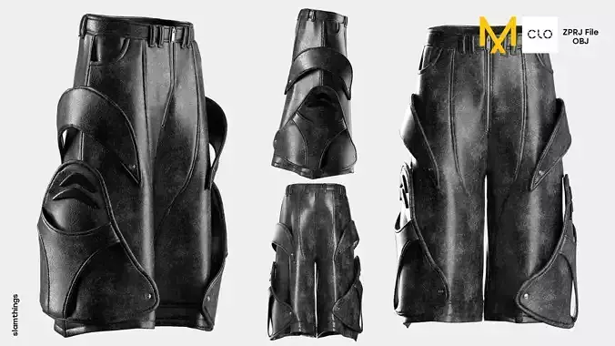 Streetwear Leather Pants Model 050