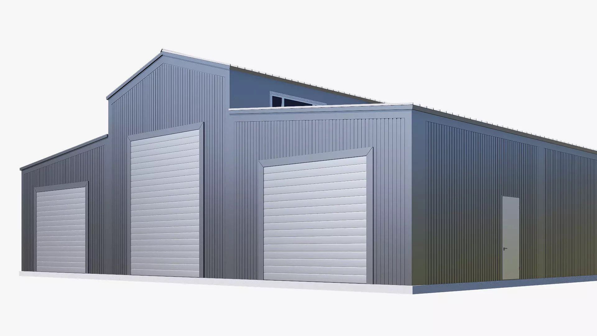 warehouse Low-poly 3D model_0