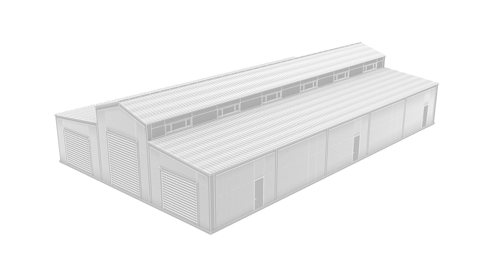 warehouse Low-poly 3D model_7