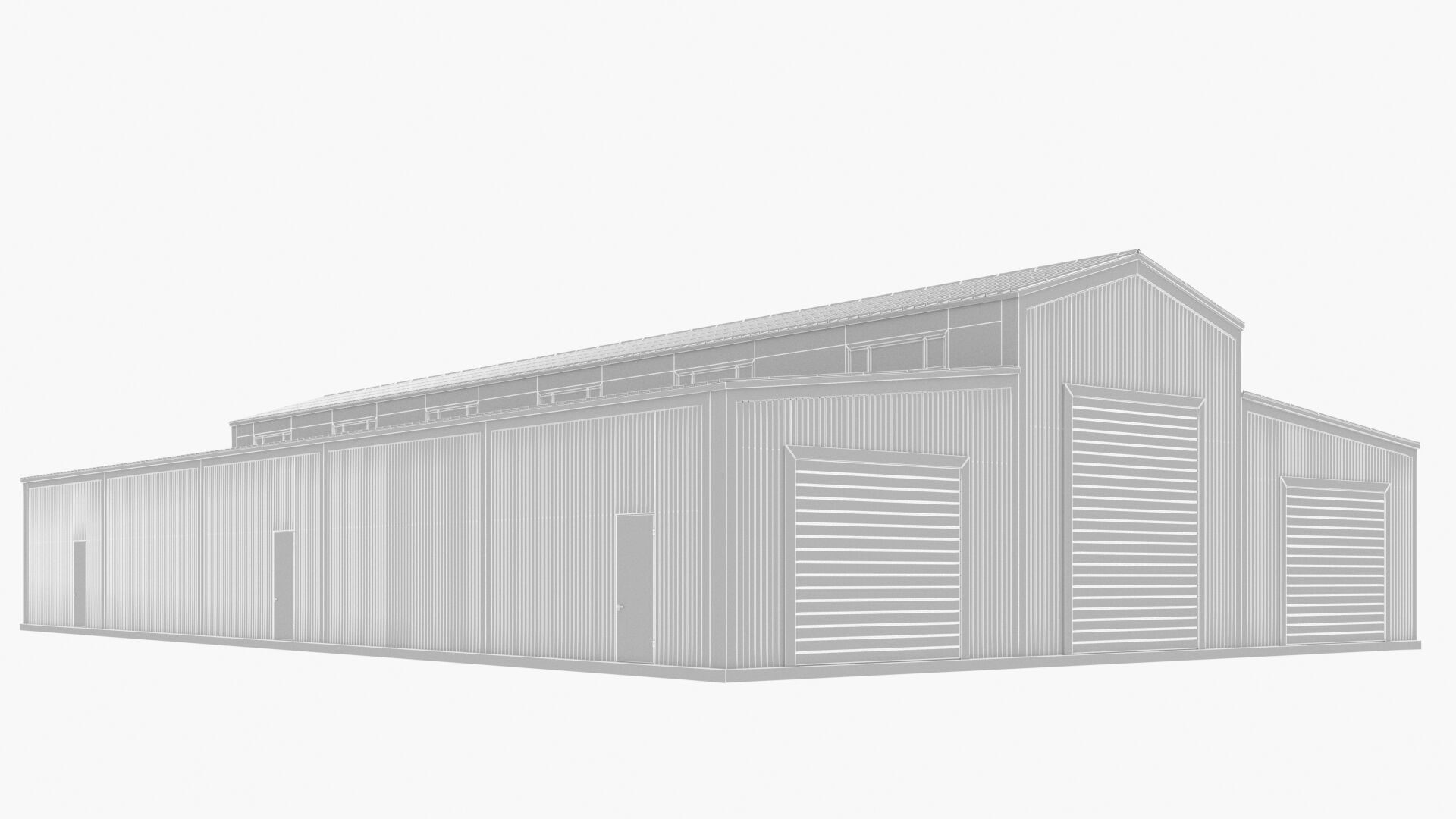 warehouse Low-poly 3D model_6