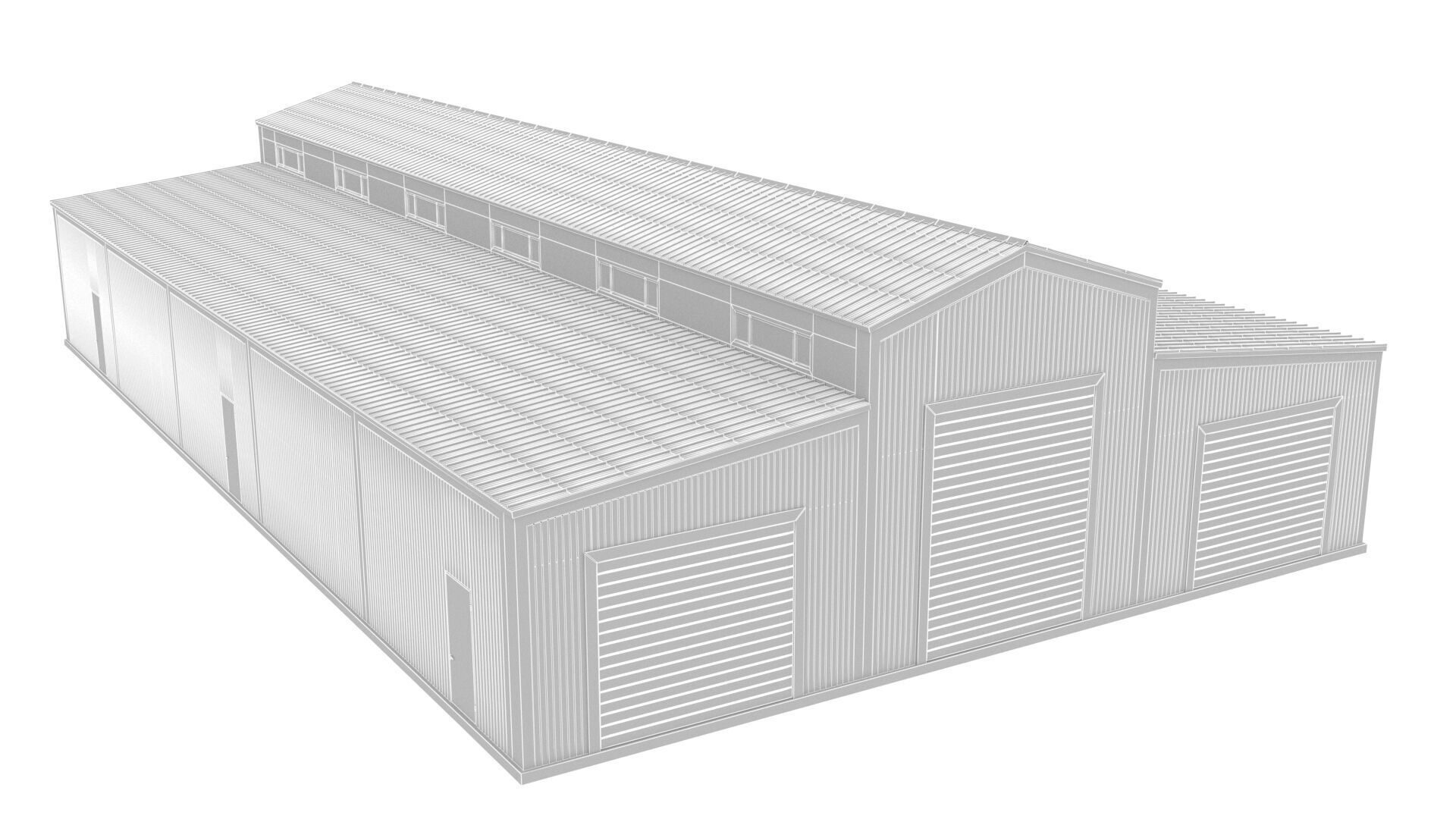 warehouse Low-poly 3D model_9