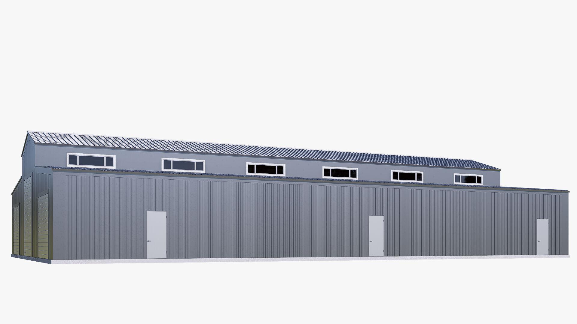 warehouse Low-poly 3D model_3