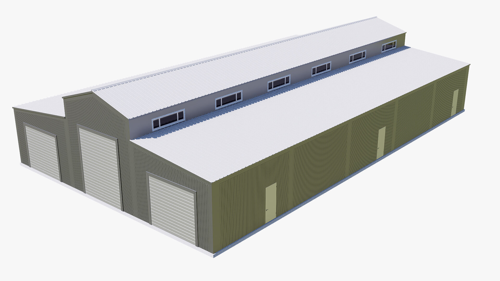 warehouse Low-poly 3D model_1