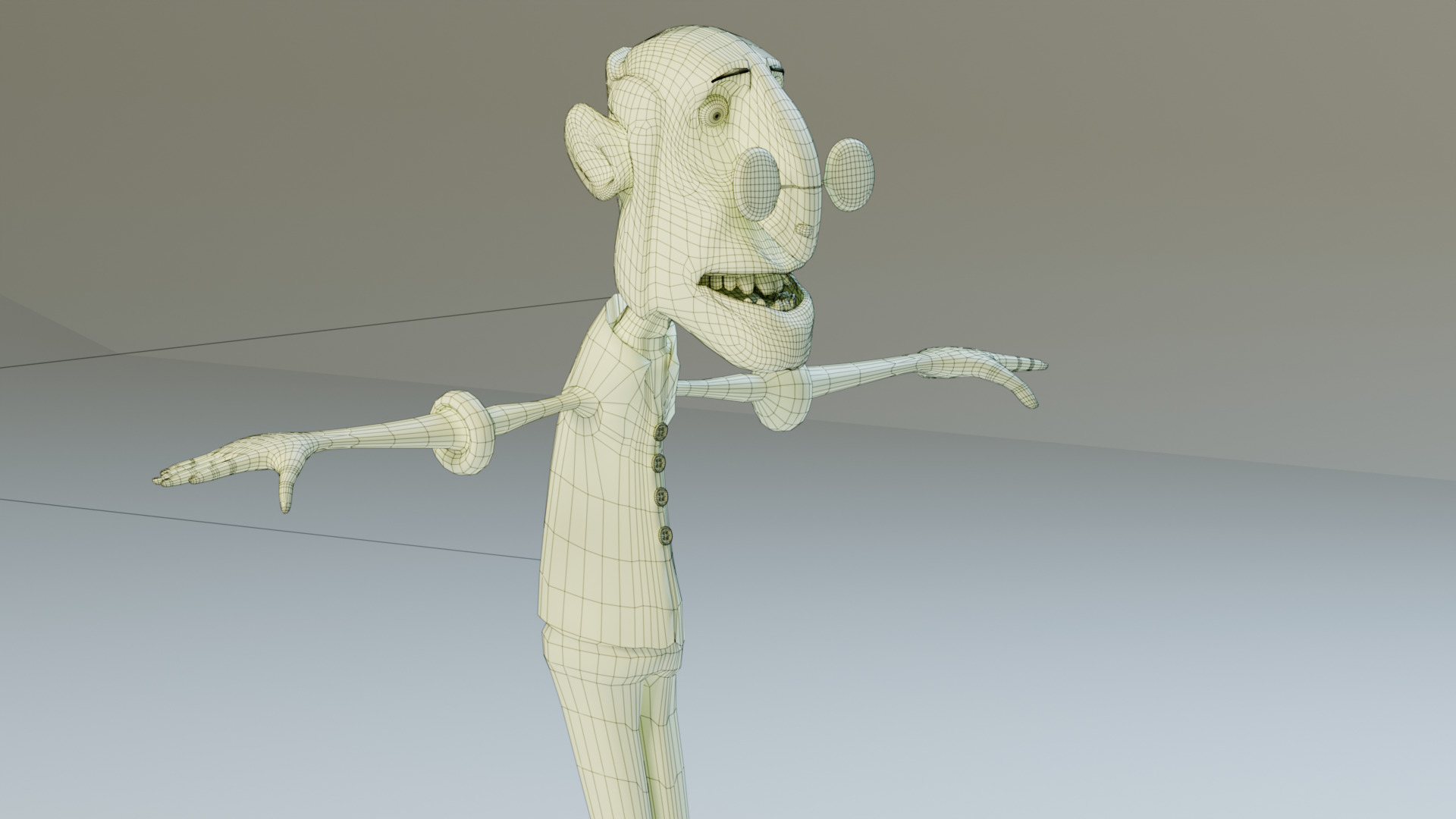 Cartoon Old Man Rigged Game-Animation-Ready Low Poly Low-poly 3D model_13